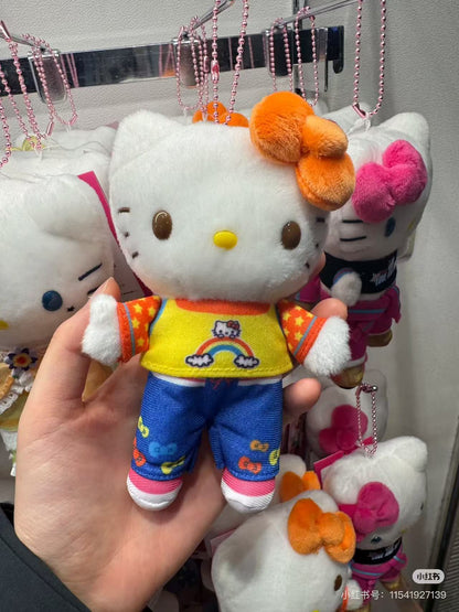 Hello kitty｜Pita T-Girl Mascot Holder /Plush Keychain｜ 9cm W x 6cm D x 14cm H approx.