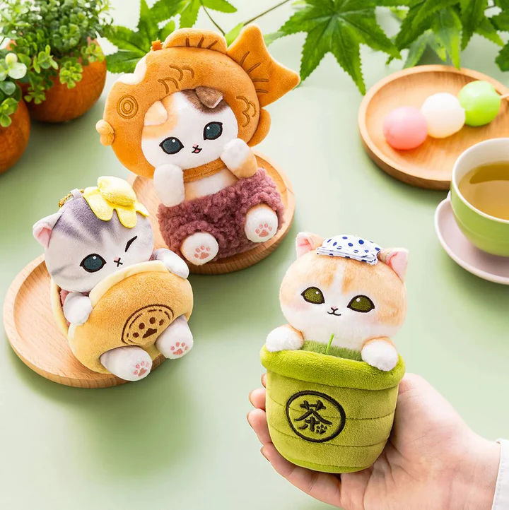 Mofusand｜sweets cat Mascot Holder /Plush Keychain｜H155×W140×D100mm approx.