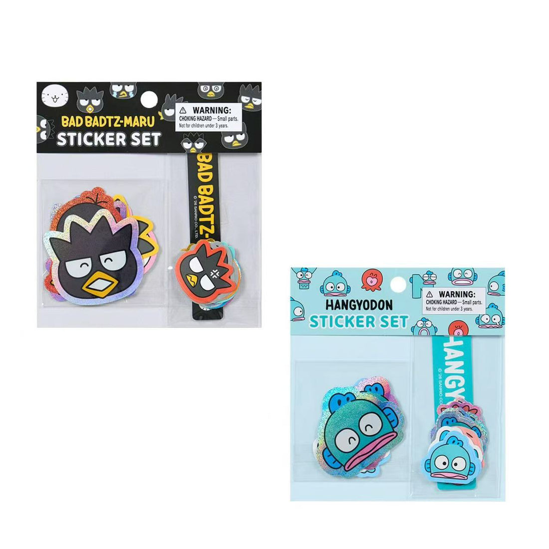 Sanrio｜Hangyodon &amp; Bad Badtz-Maru Funny Face Design Sticker Set｜22 piece