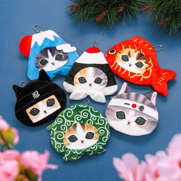Mofusand｜Secret Face Pouch - Japanese Heart Cat mystery bag/blind box/All 6 types｜1pcs