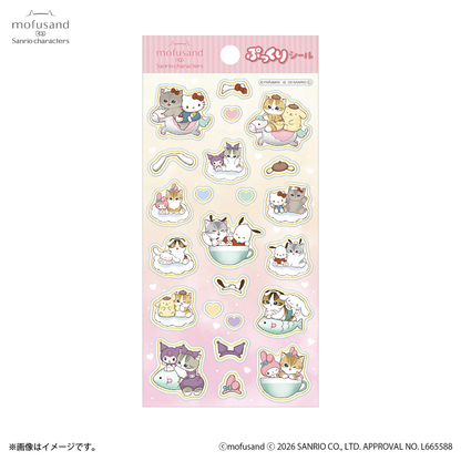 Mofusand｜Sanrio Characters Puffy Stickers｜H172 x W91 mm approx.