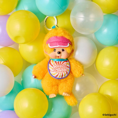 Monchhichi｜Sweet Lollipop Mascot Holder /Plush Keychain｜13.5×8.5×6cm approx.