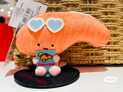 Sanrio三丽鸥｜ Original Mascot Holder - Kirimichan/Gudetama / Summer Festival夏日音乐祭三文鱼切片懒蛋蛋毛绒挂件/包挂｜約11.5 x 10.3 x 8.3cm