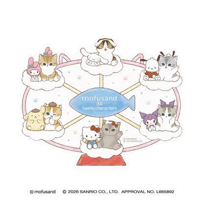 Mofusand｜Sanrio Characters Travel Sticker｜H85 x W106mm approx.