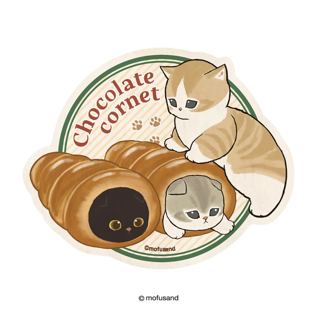 Mofusand｜Mofumofu Bakery Travel Sticker｜H94 x W99.6mm approx.