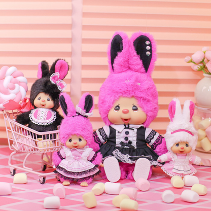 Monchhichi｜Sekiguchi WITH BIB Mascot Holder /Plush Keychain｜H14cmapprox.
