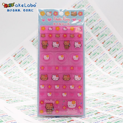 Sanrio｜Hello Kitty Gogo Gal Collection Leopard 90s Tile Sticker｜5.8×0.2×12cm approx.