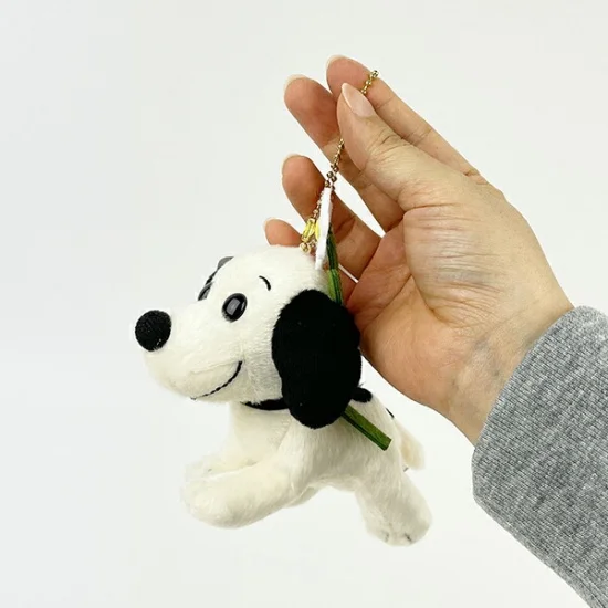 Snoopy｜Peanuts First Snoopy Keychain Mascot Plush Toy75周年限定头顶花花史努比毛绒玩偶挂件/包挂｜12cm×7cm×4cm approx.