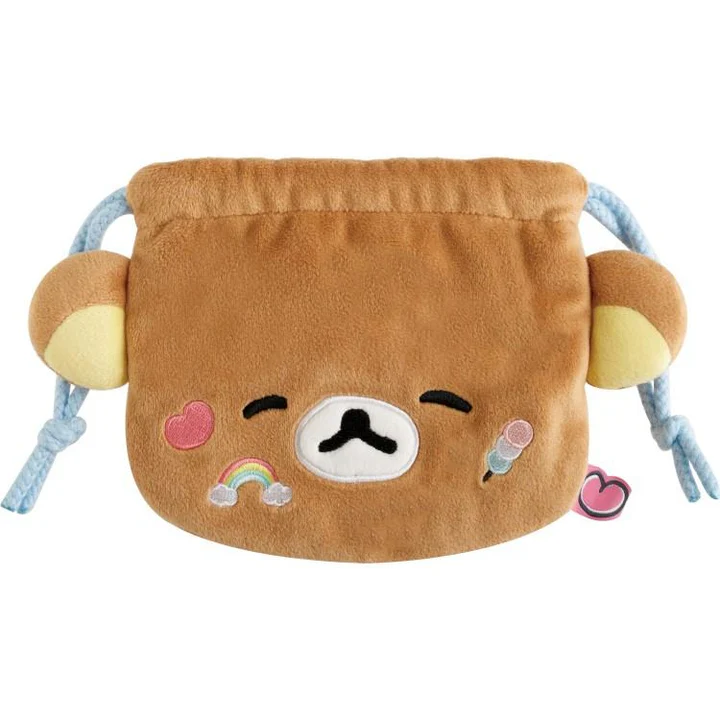Rilakkuma｜Yuruyuru Pokapoka Warm and Cozy Plush Drawstring Bag｜ 130×200×20mm approx.