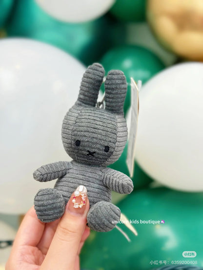 Miffy｜ECO Corduroy Mascot Holder /Plush Keychain｜10 cm – 4″ approx.