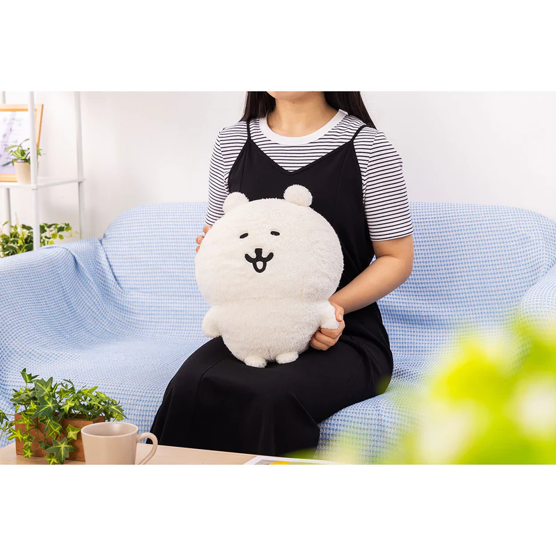 Nagano自嘲熊｜ Characters Nagano bear Hugging fluffyPlush超好rua白熊毛茸茸玩偶/公仔｜約H400 x W280 x D170mm