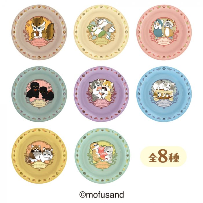 Mofusand｜Heart Bandai Candy Toys - Mofusand Tray Collection 2鲨鱼猫杯垫托盘收藏系列2食玩盲盒/全8种｜1枚入
