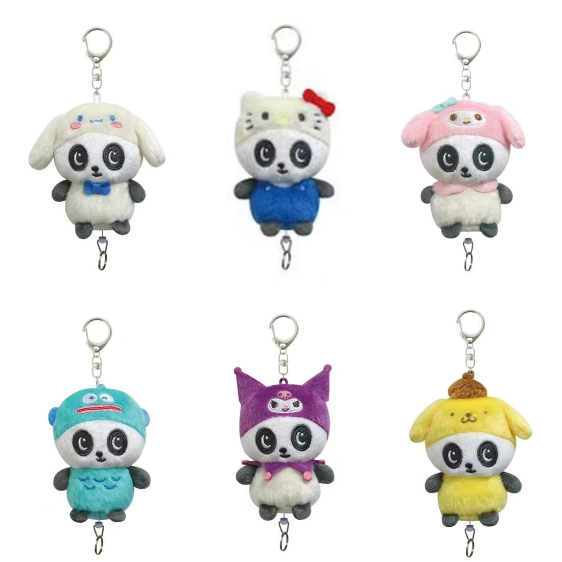 Sanrio｜Panshel‘s World Characters Reel Mascot Holder /Plush Keychain