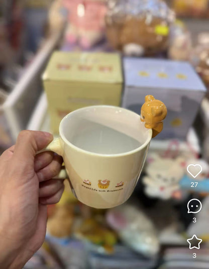 Rilakkuma｜Ceramic Mug with Nokkari Figure｜120×120×105mm approx.
