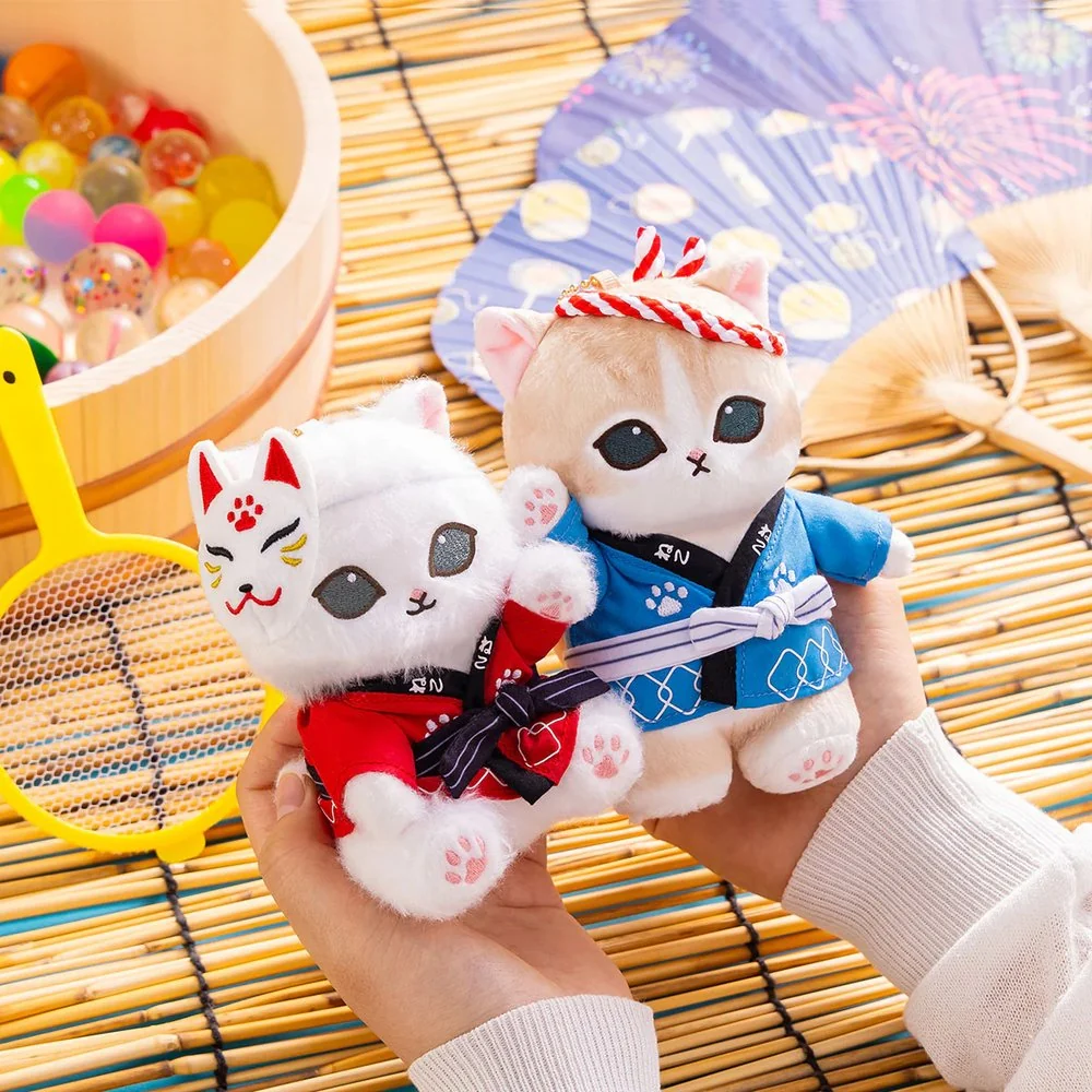 Mofusand｜Wasshoi! Festival Blue Happi Coat Mascot Holder /Plush Keychain｜140×90×60mm approx.