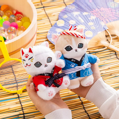 Mofusand｜Wasshoi! Festival Blue Happi Coat Mascot Holder /Plush Keychain｜140×90×60mm approx.