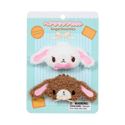 Sanrio｜Sugarbunnies Happy Birthday Biscuit Hair Clip Set｜W11 x D2.5 x H5cm approx.