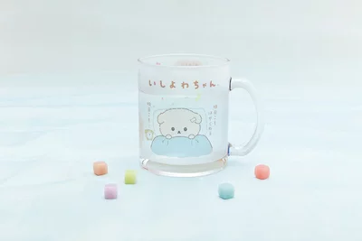 Ishiyowachan｜San-X Glass Mug-chan新角色垂耳社恐小狗/意志薄弱狗/内向修狗玻璃半透明马克杯/水杯/咖啡杯｜约330ml