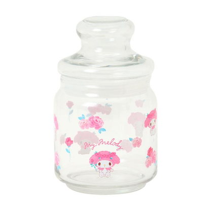 Sanrio｜Watercolor Flower Jar Glass Canister Storage Case｜9×9×14.5cm approx.