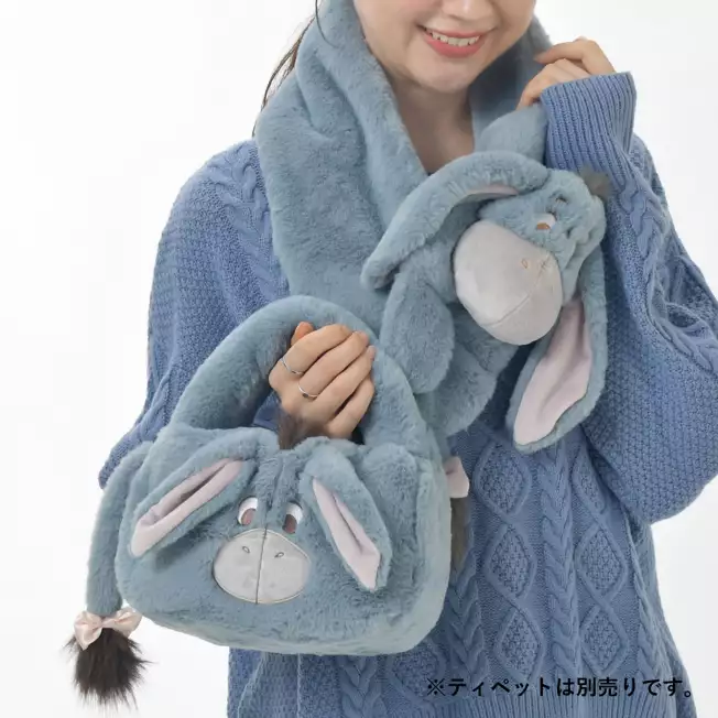 Disney迪士尼｜WINTER PARK FASHION 2 way Handbag东迪冬日限定毛茸茸两用斜挎包/手提包/收纳包｜约高13×寬23×深14（cm）