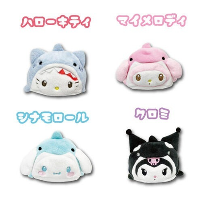 Sanrio｜Sea Creature Fluffy Plush Pen Case｜10 x 18 x 10cm approx.