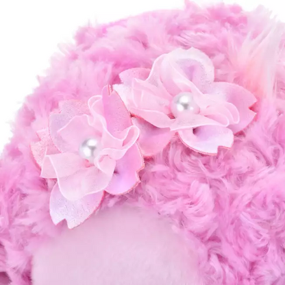 Disney迪士尼｜Cherry Blossom Sakura 2025Collection  PlushToy 东迪2025年限定樱花粉坐姿毛绒玩偶/公仔/超好摸玫瑰卷毛｜ 约高さ31×幅26×奥行き21(cm)