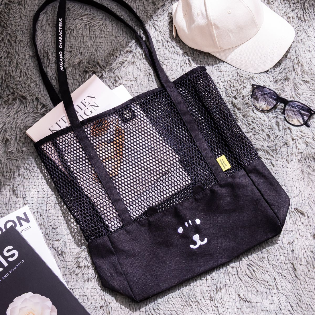 Nagano｜Characters Mesh Tote Bag｜H400×W400×D100mm approx.