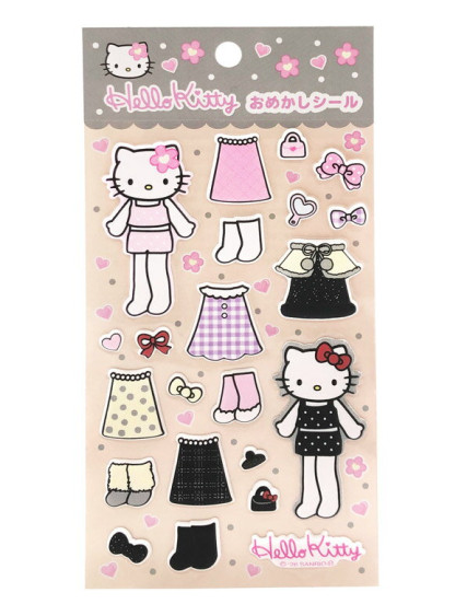 Sanrio｜Long legs Hello Kitty Dress-Up｜150×90×2mm approx.