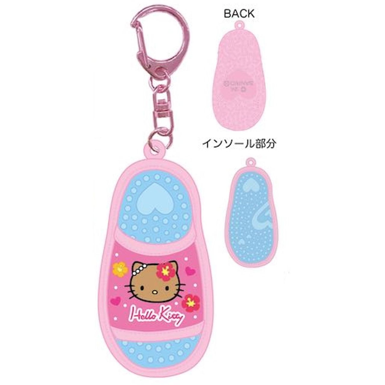 Hello Kitty凯蒂猫｜Mini Sandal Key Holder Zebra/Gogo Gal Collection怀旧复古辣妹系列凉鞋拖鞋造型可爱角色钥匙扣挂件/包挂｜约H67 x W32 x D15 mm