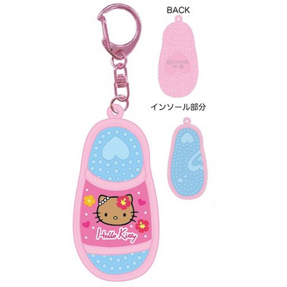 Hello Kitty凯蒂猫｜Mini Sandal Key Holder Zebra/Gogo Gal Collection怀旧复古辣妹系列凉鞋拖鞋造型可爱角色钥匙扣挂件/包挂｜约H67 x W32 x D15 mm