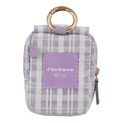 chiikawa｜Check Series Mini Pouch with Carabiner｜H90 x W65 x D40mm approx.