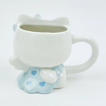 Sanrio｜Sun Art Sanrio Die-Cut Mug Angel Hello Kitty｜11.0 x 11.1 x 11.3cm approx.