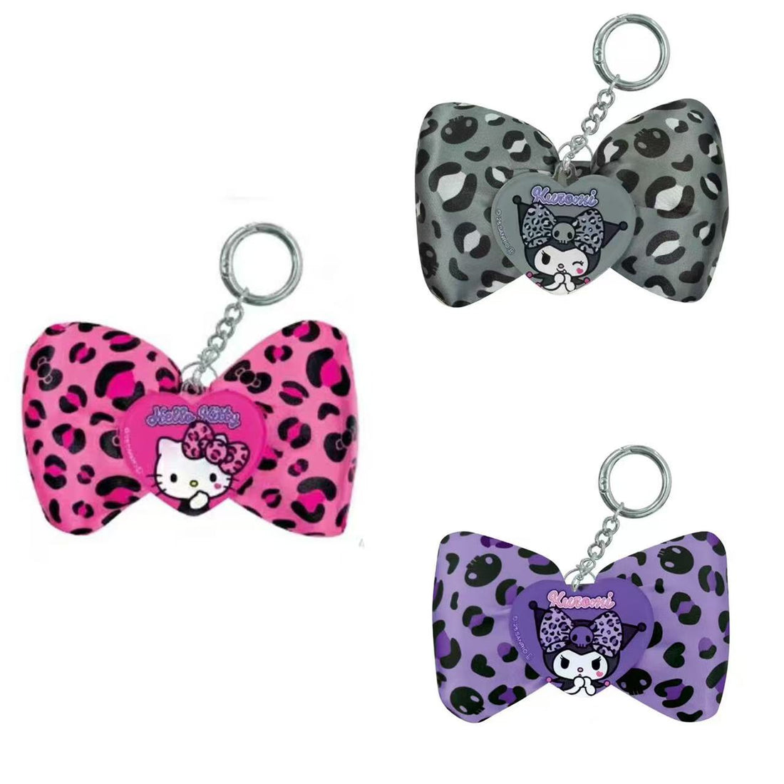 Sanrio|Gal Art Big Ribbon  leopard print Keychain/Keyring|H95 x W105 x D30mm