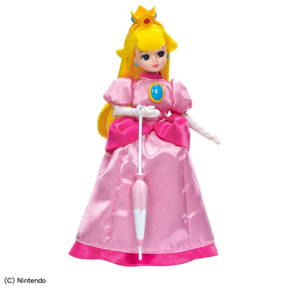 Licca｜Super Mario Licca-chan Princess Peach Doll｜W125×H265×D42mm approx.