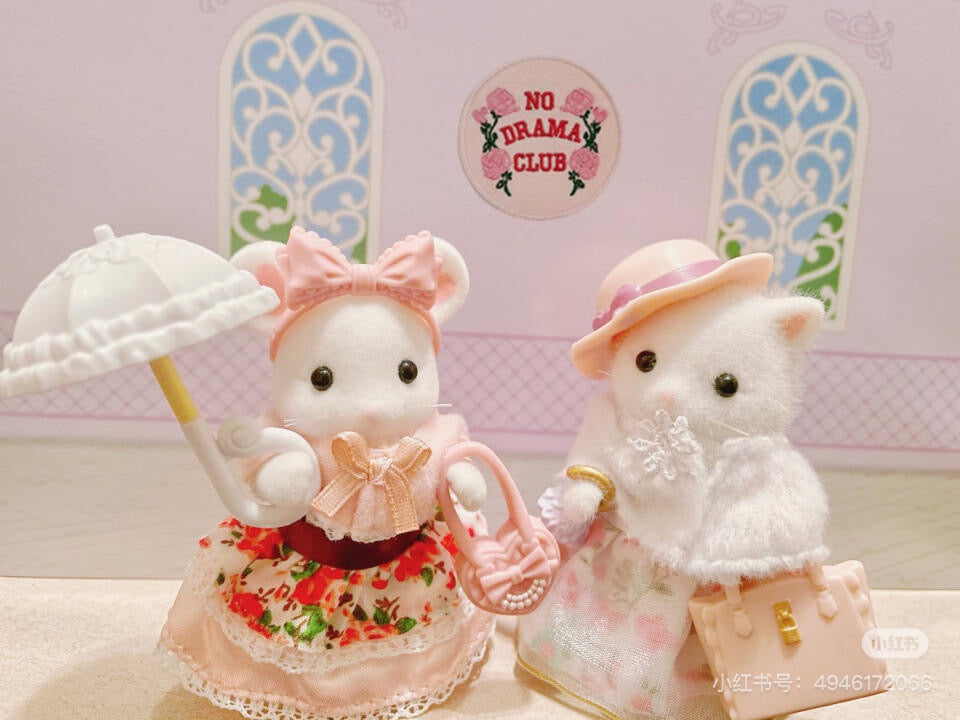 SylvanianFamilies｜Fashion Play Set Sugar Sweet Collection-Marshmallow Mouse-5540