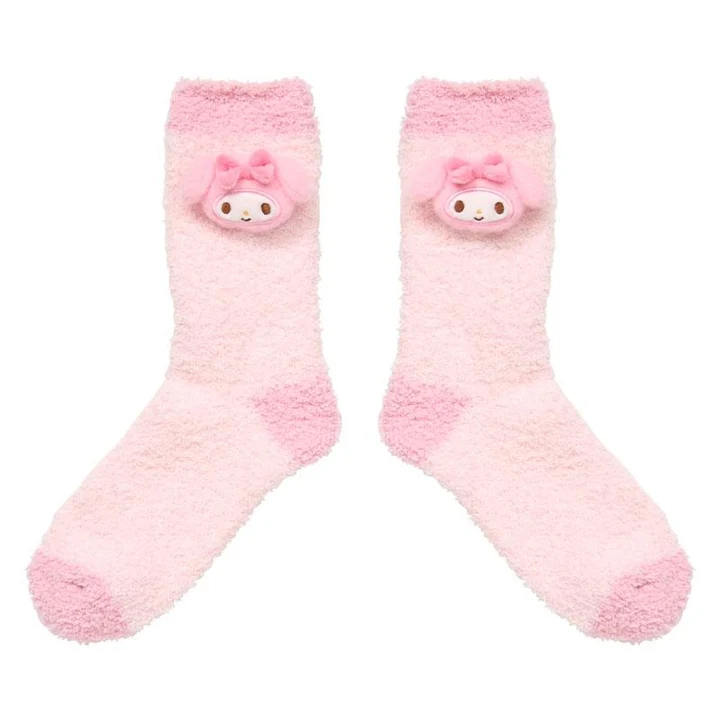 Sanrio｜Characters Plush Fluffy Crew Socks｜23-25cm approx.