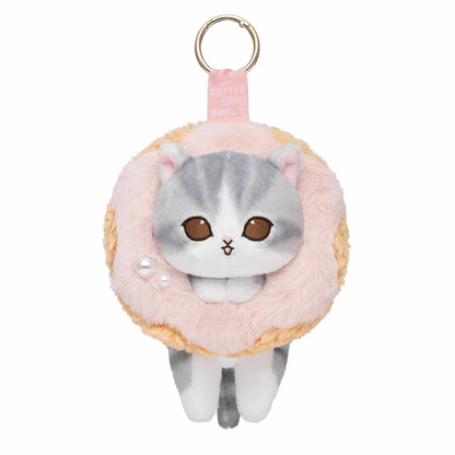 Mofusand｜COFFEE AND DONUTS Mascot Holder /Plush Keychain｜ H130 x W130 x D160mm approx.