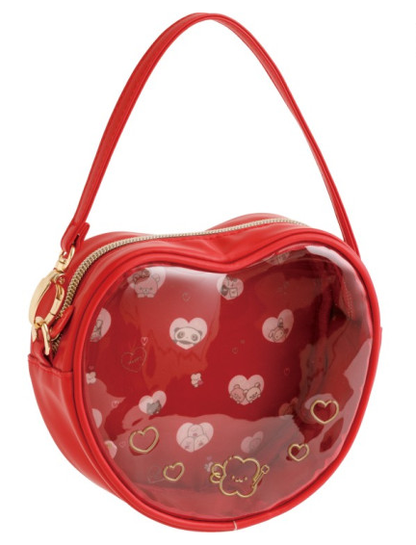 Sanx｜Universe Heart Red Clear Pouch｜140×165×50mm approx.