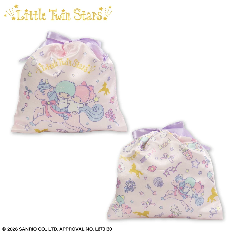 Sanrio｜Little Twin Stars drawstring bag｜20cm x 20cm approx.