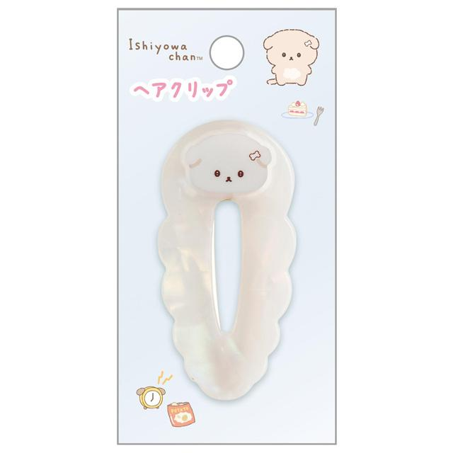 Sanx｜Acrylic Pearl Marble Hair Clip｜70×35×20mm approx.