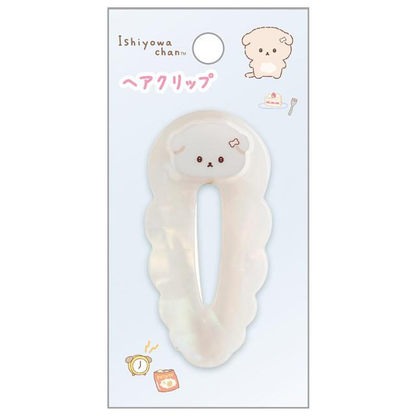 Sanx｜Acrylic Pearl Marble Hair Clip｜70×35×20mm approx.