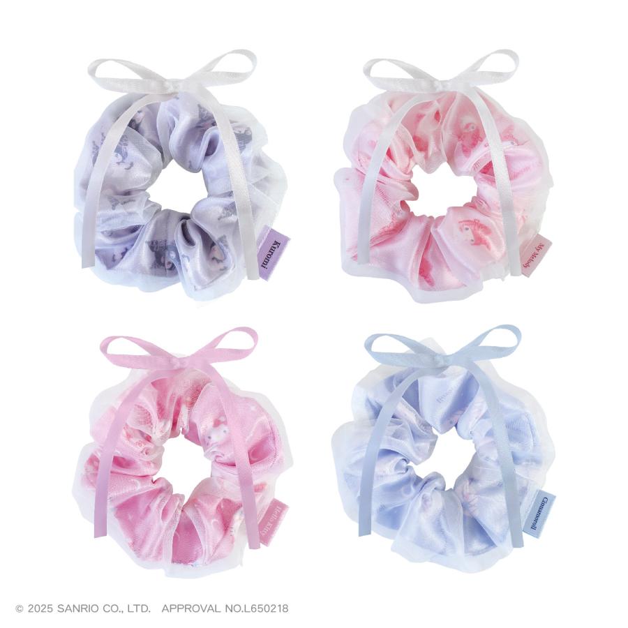 Sanrio｜Ribbon Layered Scrunchie Ballet Core｜1.5 x 12.6 x 15.7cm approx.