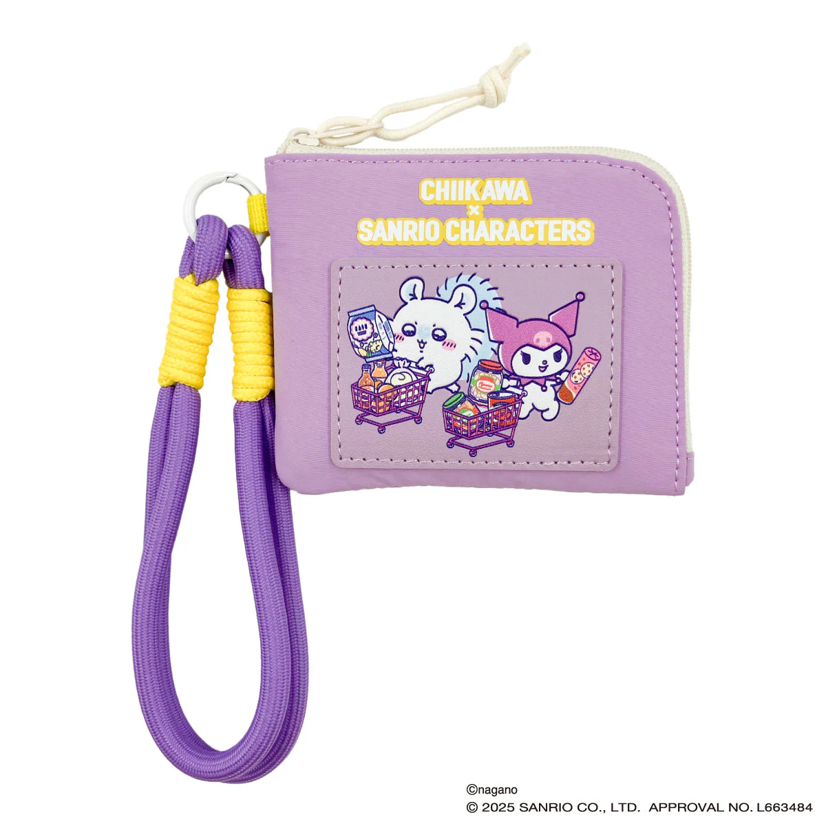 chiikawa｜Sanrio Characters Supermarket-themed Compact Wallet｜H90 x W120 x D20 mm approx.
