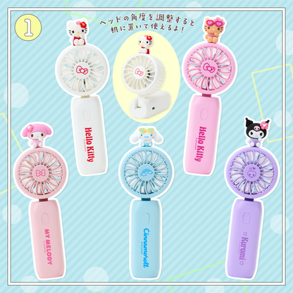 Sanrio｜Summer 2way Fan｜6×3.5×15.5cm approx.