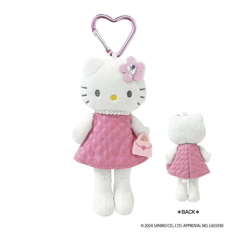 HelloKitty｜Style Up Mascot Holder /Plush Keychain｜H14.7 × W7.0 × D4.2 cm approx.