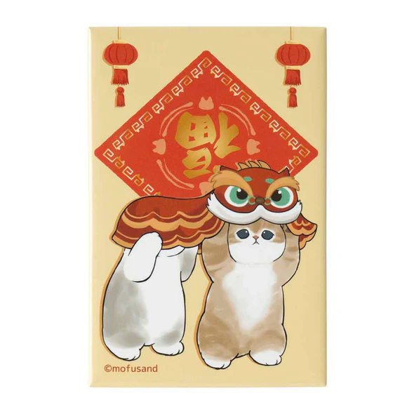 Mofusand｜Mofumofu Journey Square Magnet-Lucky Cat｜80×53mm approx.