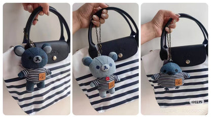 【limit 1】Rilakkuma｜Kurashiki Denim House Mascot Holder /Plush Keychain｜125×105×55mm approx.