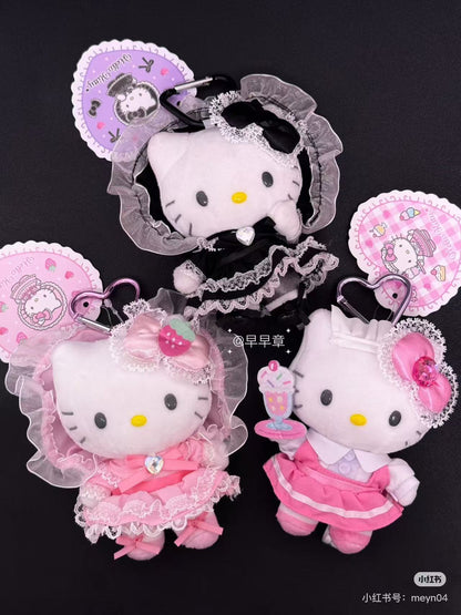 Hello kitty｜Lolita Fashion Mascot Holder /Plush Keychain｜H120 x W85 x D65mm approx.