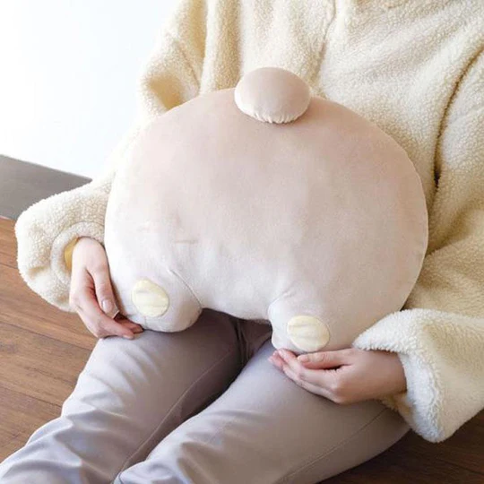 Rilakkuma轻松熊｜BASIC RILAKKUMA Favorite Things Cushion Bottom Die-cut San-X可爱角色超好rua屁屁造型抱枕/靠垫｜约280×350×150mm