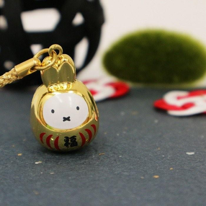 Miffy｜Good Fortune Daruma Netsuke Bell｜2×2.8×1.9cm approx.